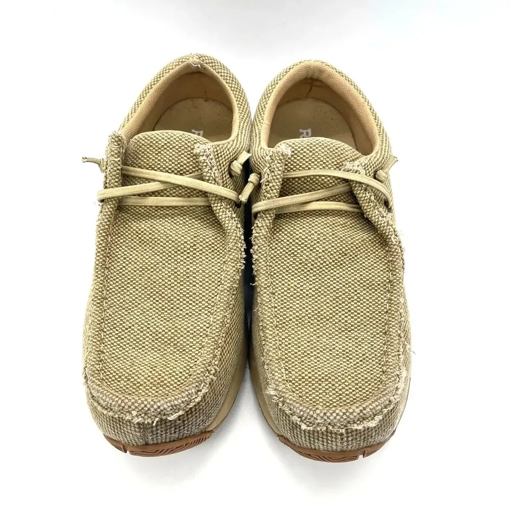 Roper Men's Clearcut Low Casual Chukka Shoes Tan w/ Textile Upper Size 9.5